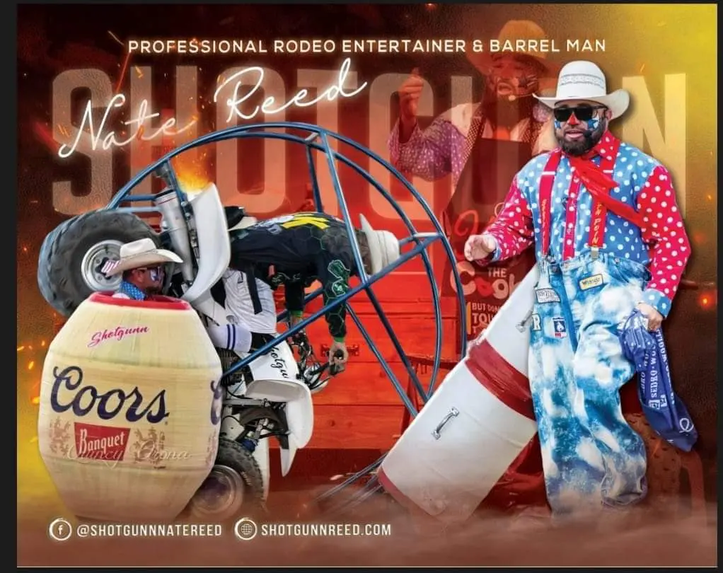 Rodeo Clown & Barrel Man Shotgunn Nate Reed.