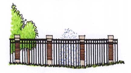 Wrought Iron Style Fence