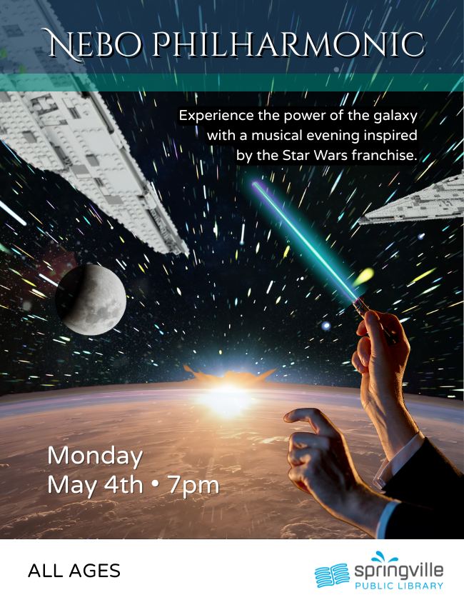 Nebo Philharmonic Flier, Monday May 4th 7pm All Ages