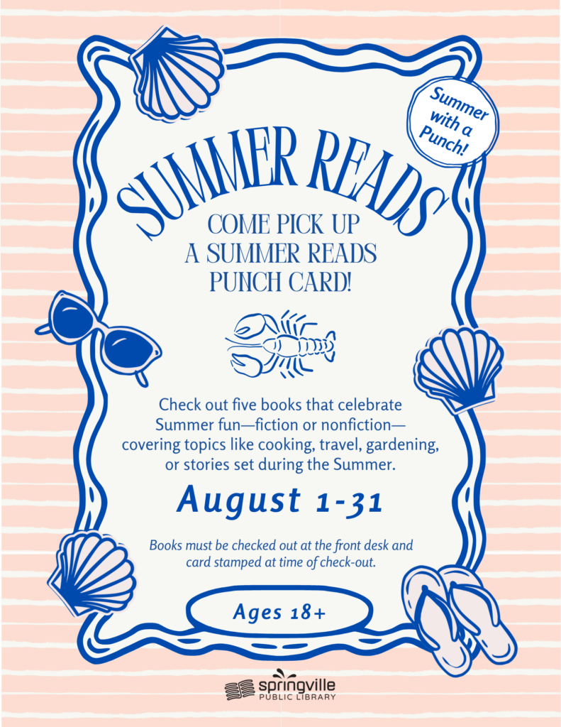August 1-31 - Summer with a Punch/Summer Reads - Ages 18+
