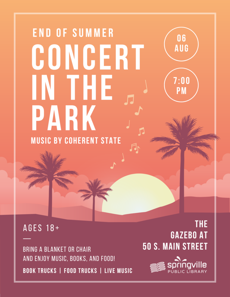 Concert in the Park - August 6 - 7:00pm - Ages 18+