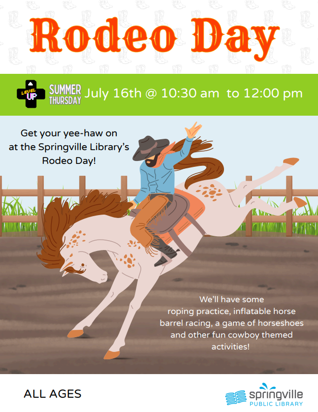 Rodeo Day July 16th 10:30am t0 12:00pm all ages