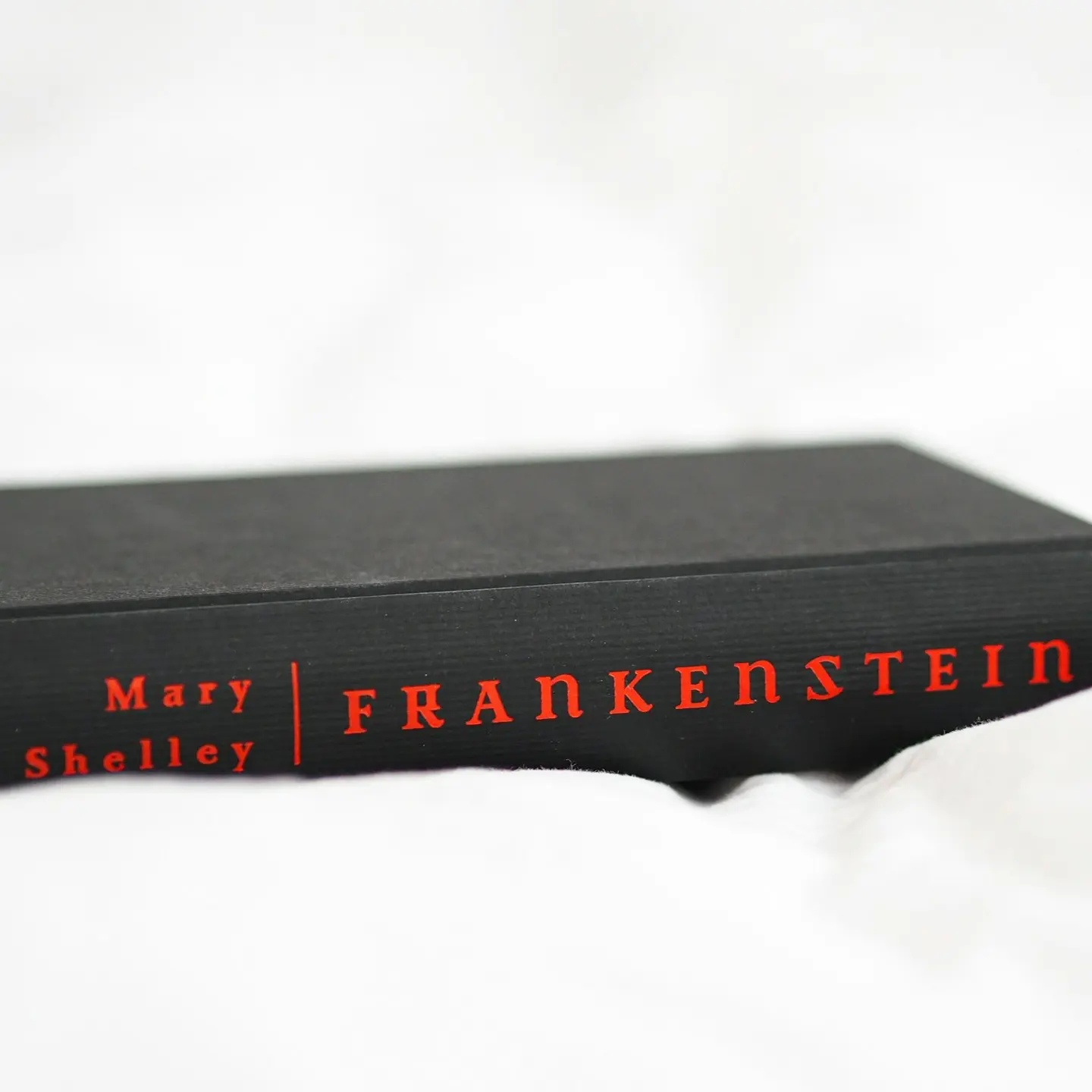 Book spine of Frankenstein by Mary Shelley.