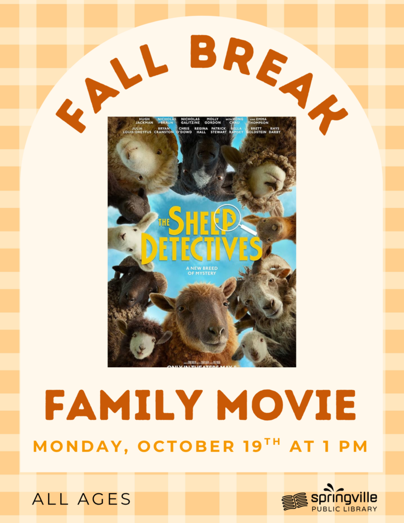 The Sheep Detectives Monday, October 19, 2026 1-3 pm All Ages