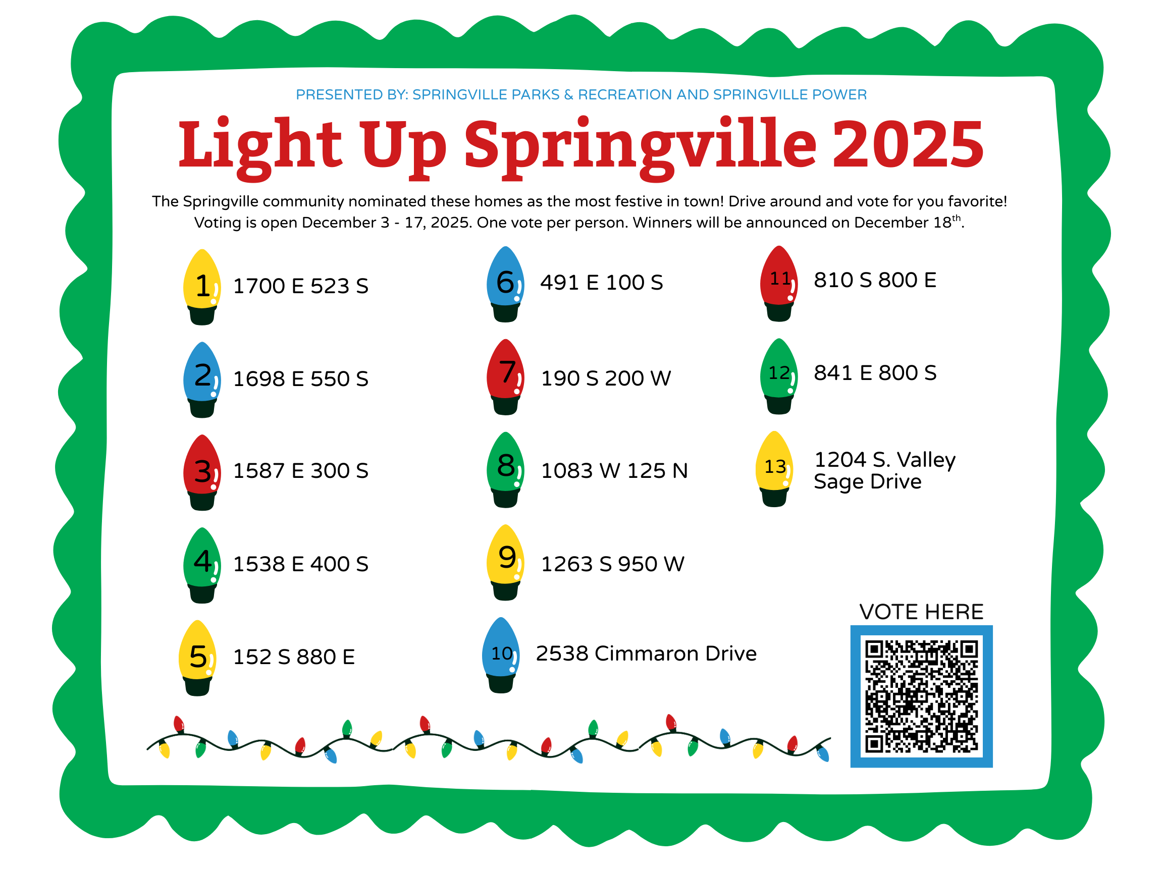 Light-Up Springville Banner