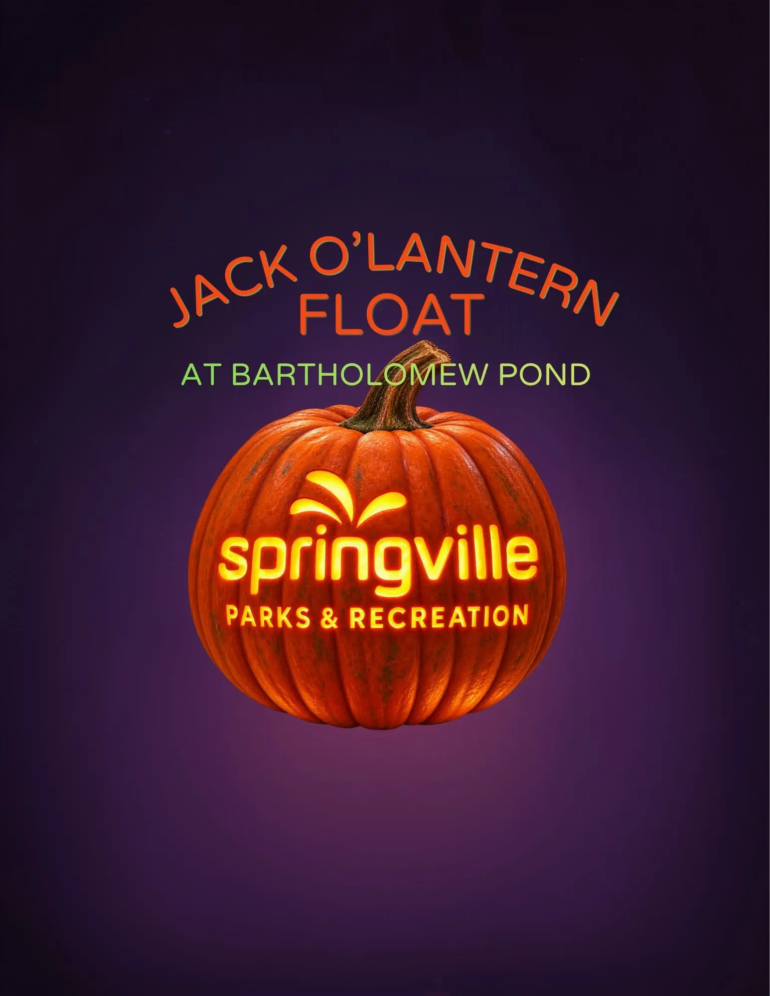 Jack-O'-Lantern Float event flyer