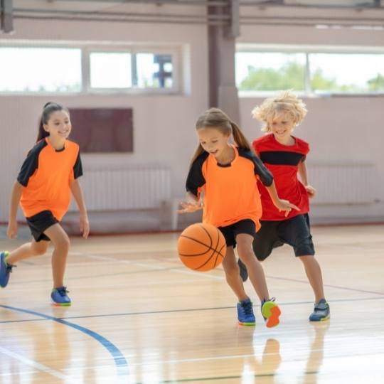 Children Playing Basketball