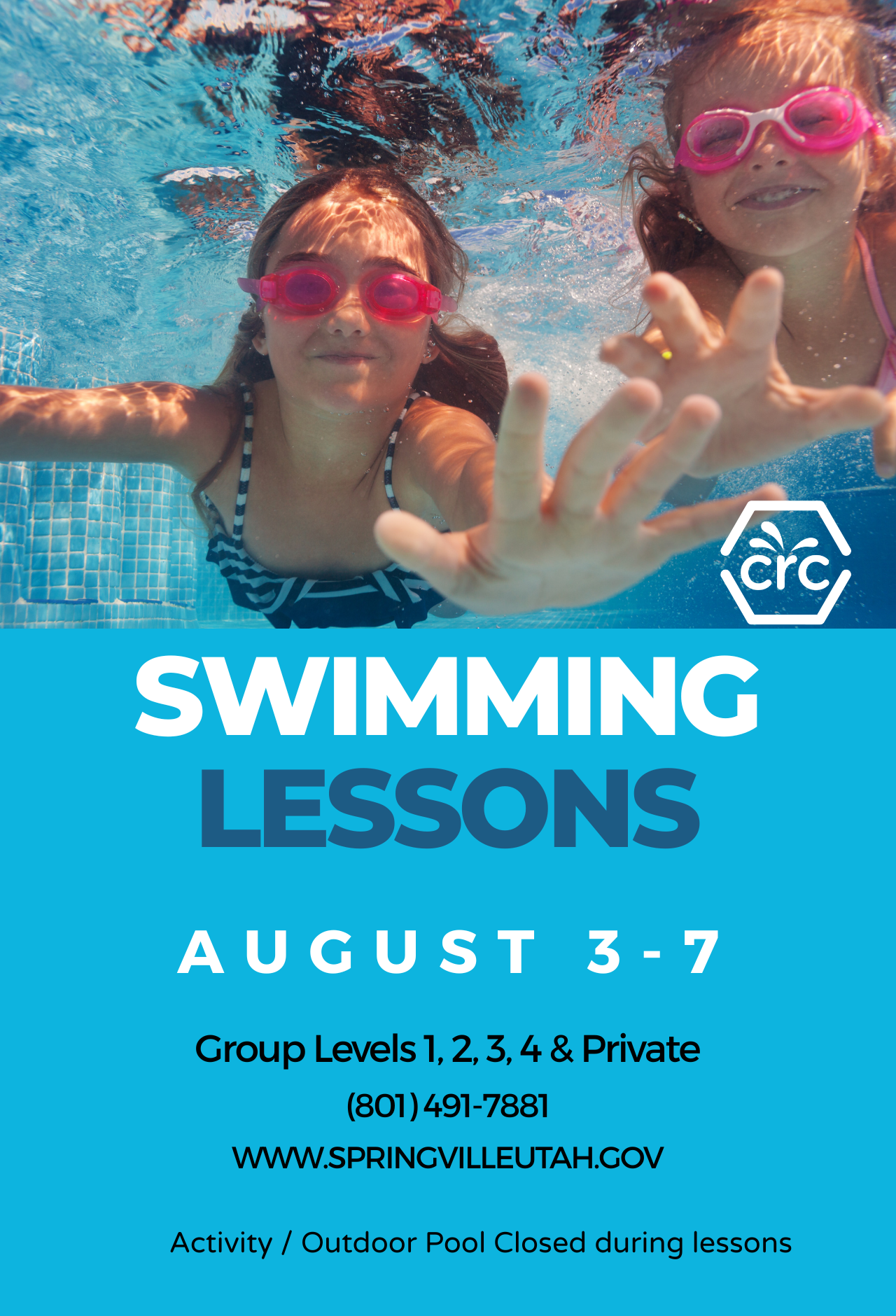 Swimming Lessons Event Flyer